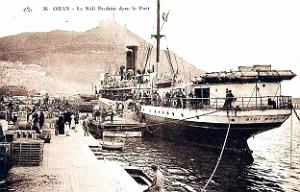 1091- Oran - Le Sidi-Brahim dans le port en 1910